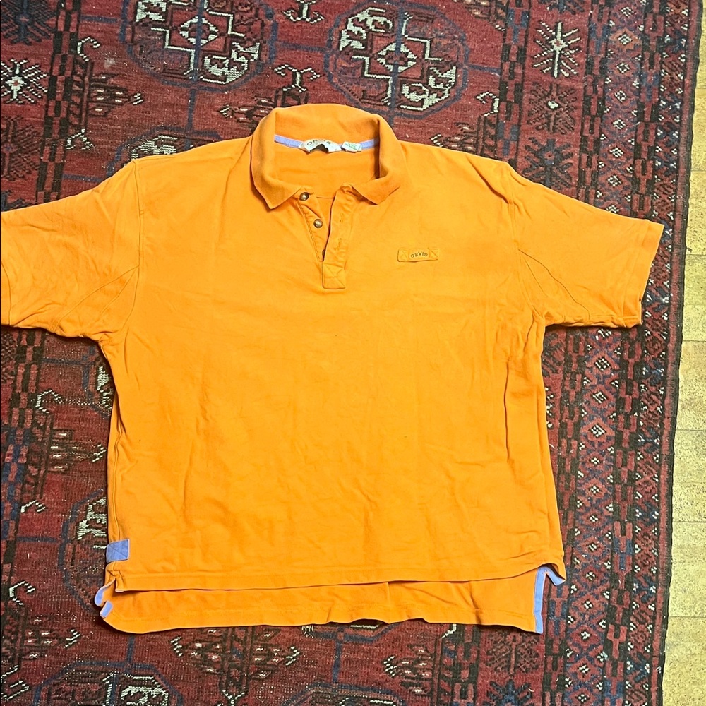 Orange Orvis Polo Shirt XXL